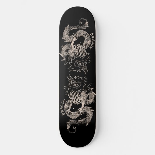 Two dragon sketch persoonlijk skateboard (Voorkant)