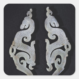 Two Dragons, c.475-221 BC Vierkante Sticker