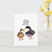 Two Ducks Opinie van menselijk gedrag Kaart (Gele Bloem)
