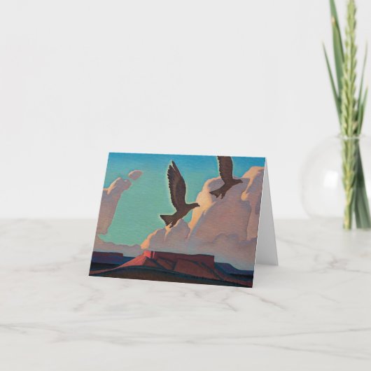 Two Eagles, 1933 door Maynard Dixon Bedankkaart (Voorkant)