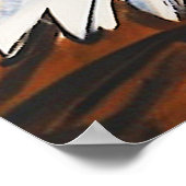 Two Eagles Talking - Amerikaanse vlag en kale adel Poster (Hoek)