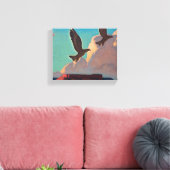 Two Eagles van Maynard Dixon Canvas Afdruk (Insitu (Woonkamer))