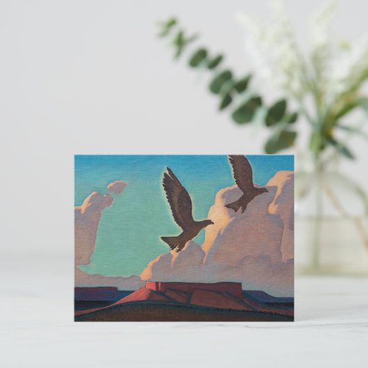 Two Eagles van Maynard Dixon Feestdagenkaart (Staand voorkant)