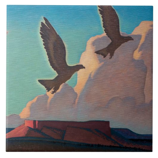 Two Eagles van Maynard Dixon Tegeltje (Voorkant)