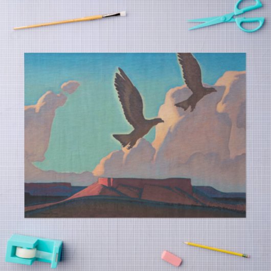 Two Eagles van Maynard Dixon Tissuepapier (Craft)