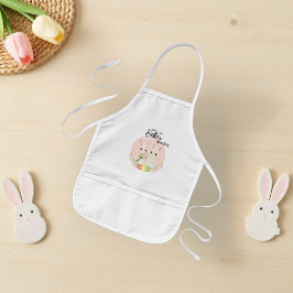Two Easter Bunnies Personalized Kids Apron Kinder Schort