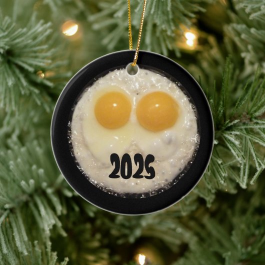 Two Eggs in Cast Iron Frying Pan Ornament (Boom)