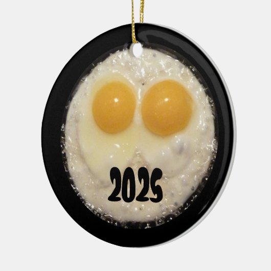 Two Eggs in Cast Iron Frying Pan Ornament (Links)