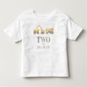 Two en Diggin' It Construction Verjaardag T-shirt (Voorkant)