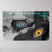 Two Eyes Multi-media Art Jung Quote Poster (Voorkant)