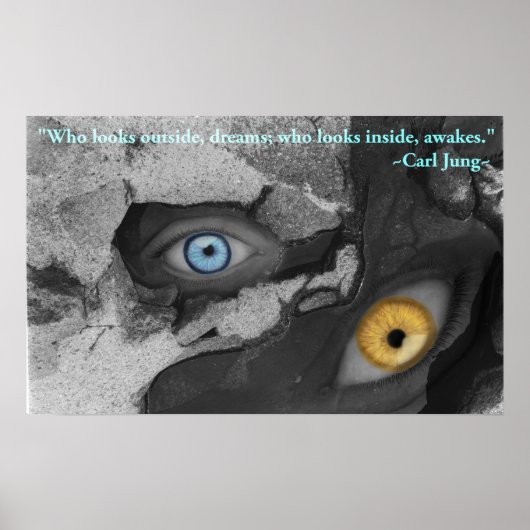 Two Eyes Multi-media Art Jung Quote Poster (Voorkant)