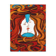 "Two Faces Kissing with Hair" ongeveer 1898