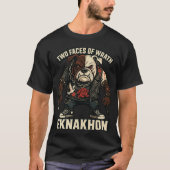 Two Faces of Wrath – Split Bulldog Graphic Tee by T-shirt (Voorkant)