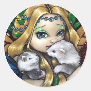 "Two Fae Ferret" Sticker