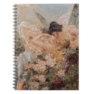 Two Fairies Embracing in a Landscape with a Swan Notitieboek