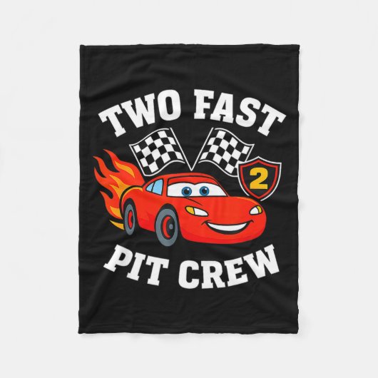 Two Fast 2 2nd Birthday T Crew 2yr Year Old  Fleece Deken (Voorkant)