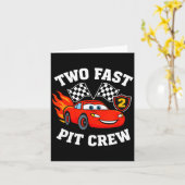 Two Fast 2 2nd Birthday T Crew 2yr Year Old  Kaart (Gele Bloem)