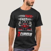 Two Fast 2 Curious racing 2nd Birthday two fast bi T-shirt (Voorkant)