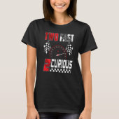 Two Fast 2 Curious Racing 2nd Birthday Two Fast Bi T-shirt (Voorkant)