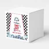 Two Fast 2nd birthday Boy Racing Car  Bedankdoosjes (Voorkant Zijde)