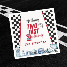 Two Fast 2nd birthday Boy Racing Car Invitation Servet