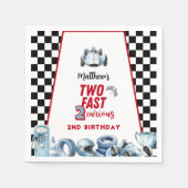 Two Fast 2nd birthday Boy Racing Car  Servet (Voorkant)