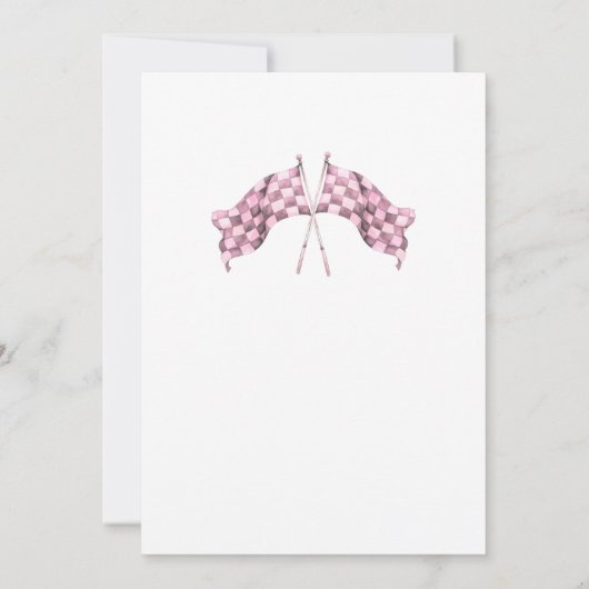 Two Fast Birthday Invitation Kaart (Achterkant)