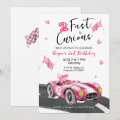 Two Fast Birthday Invitation Kaart (Voorkant / Achterkant)