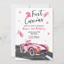 Two Fast Birthday Invitation Kaart