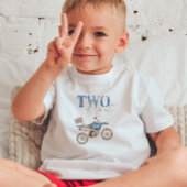 TWO Fast Blue Dirt Bike Birthday T-shirt