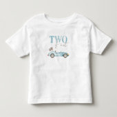 TWO Fast Blue Race Auto Verjaardags T-shirt (Voorkant)
