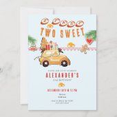 Two Fast Christmas Gingerbread Car B 2nd Birthday Kaart (Voorkant)