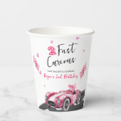 Two Fast Curious Birthday Papieren Bekers (Achterkant)