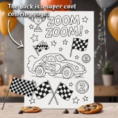 Two Fast Race Car Birthday Party Kaart