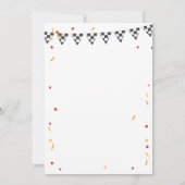 Two Fast Race Car Boy 2nd Birthday Invitation Kaart (Achterkant)