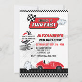 Two Fast Racing 2e Verjaardagsuitnodiging Kaart (Voorkant)