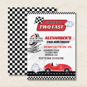 Two Fast Racing 2e Verjaardagsuitnodiging Kaart