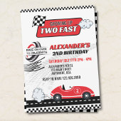Two Fast Racing 2e Verjaardagsuitnodiging Kaart