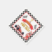 Two Fast Racing Theme Checkered Flag Party Servet (Hoek)