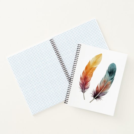Two Feathers Spiral Notebook Notitieboek (Binnen)