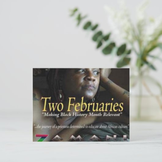 two februaries post card briefkaart (Staand voorkant)