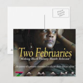 two februaries post card briefkaart (Voorkant / Achterkant)