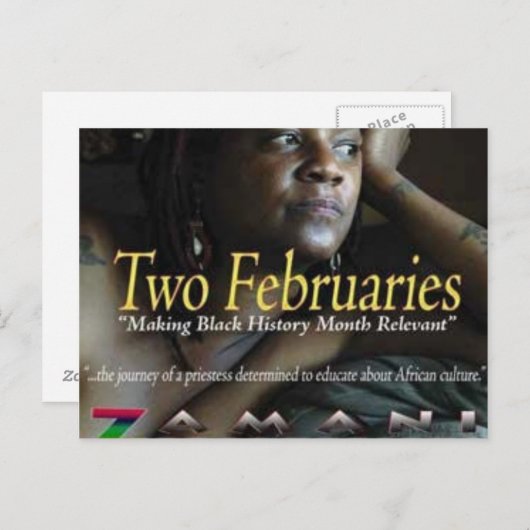 two februaries post card briefkaart (Voorkant / Achterkant)