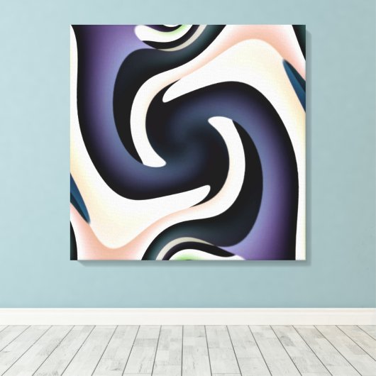 Two Feet Square Abstract Verpakt Canvas (Insitu (Houten vloer))