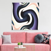 Two Feet Square Abstract Verpakt Canvas Afdruk (Insitu (Woonkamer))