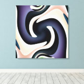 Two Feet Square Abstract Verpakt Canvas Afdruk (Insitu (Houten vloer))