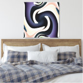 Two Feet Square Abstract Verpakt Canvas Afdruk (Insitu (Slaapkamer))