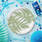 Two Fern Fronds Silhouette Papieren Bordje (Feest)