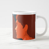 Two Figures Contemplating an Abstract Cosmic Scene Grote Koffiekop (Rechts)