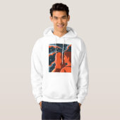 Two Figures Contemplating an Abstract Cosmic Scene Hoodie (Voorkant volledig)